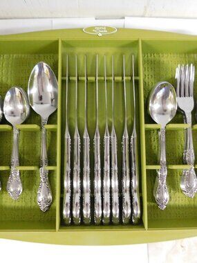Oneida Profile Galveston Pattern Stainless Steel Flatware 50 pc Set Srv for 8